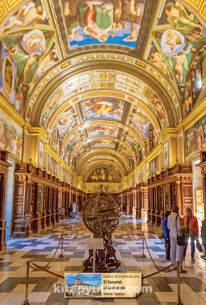 El Escorial Bibliotheek - Madrid / Spanje | Houten Puzzel | 1000 Stukjes | 44 x 59 cm | King of Puzzle